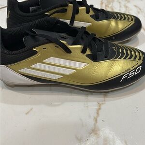 Adidas F50 Gold and Black Soccer Cleats